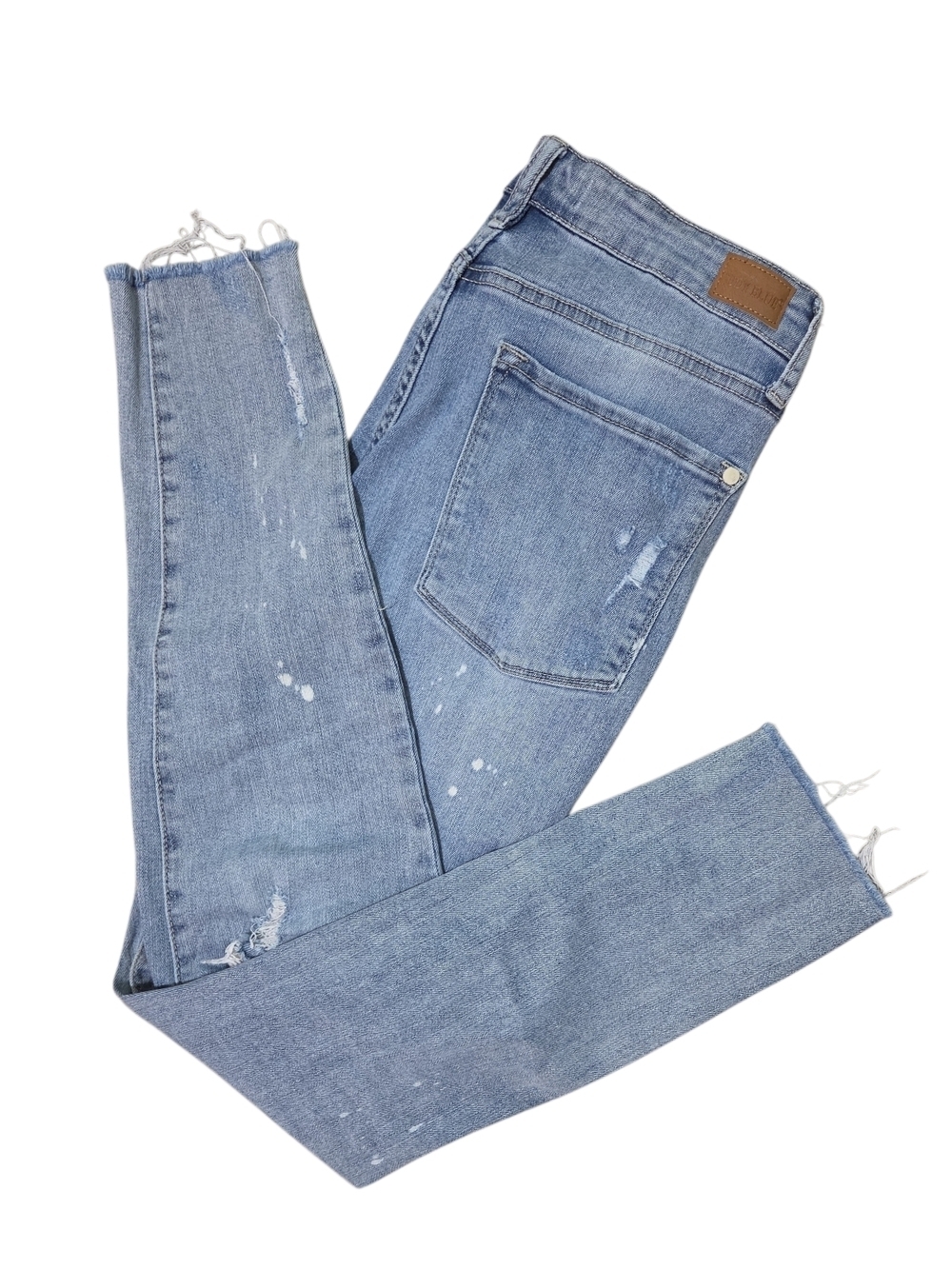 Judy Blue Light Blue Fray Hem Distressed Jeans Size 11/30